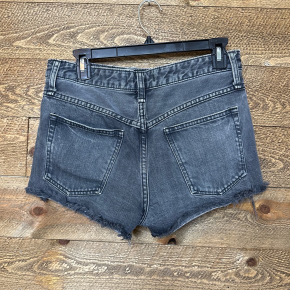 Free People Black Denim Cut Off Shorts Size 27 - Picture 2 of 4